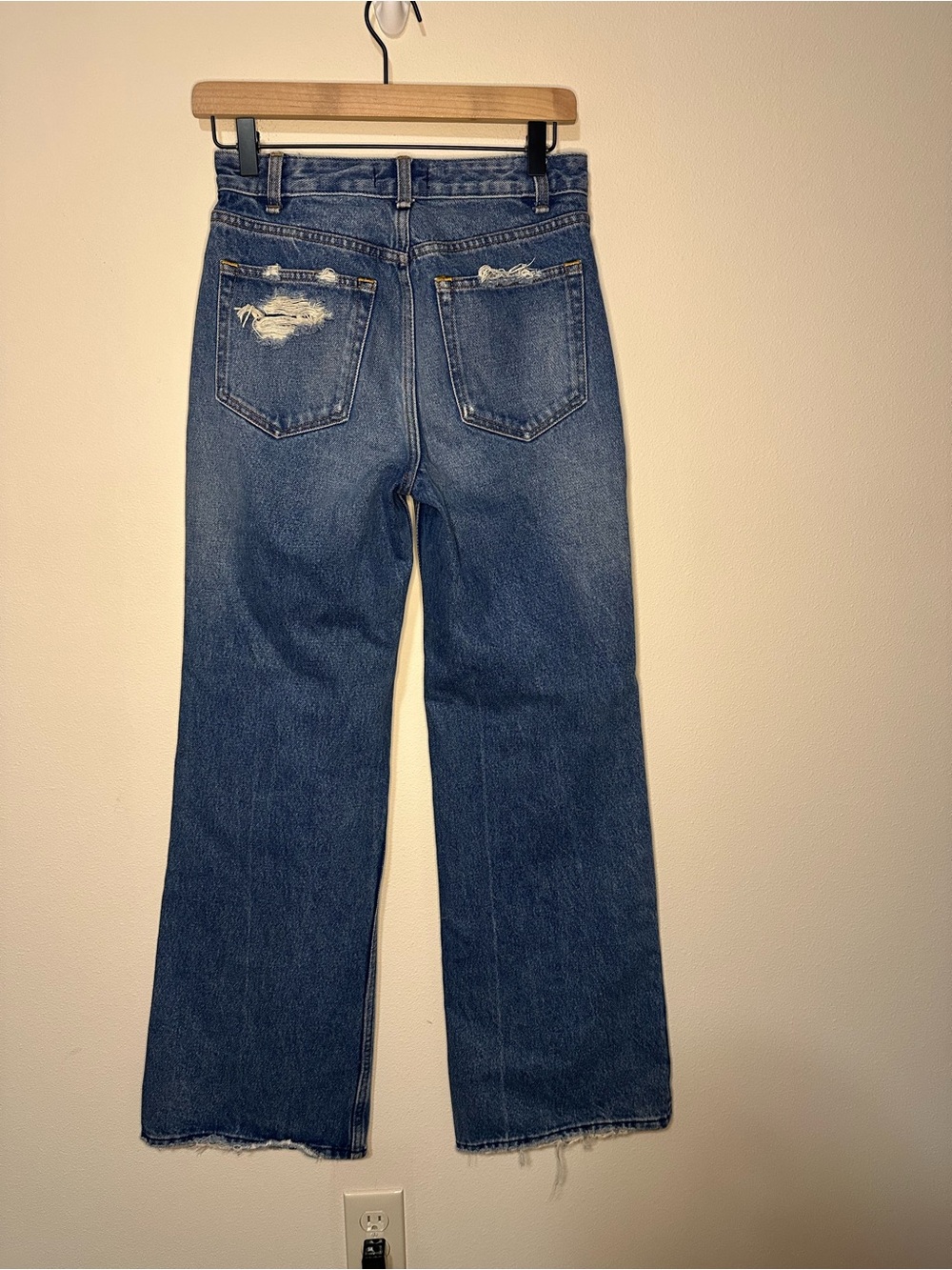 Abercrombie and fitch Annie high rise wide leg jeans distressed size 26 2R - Picture 7 of 7